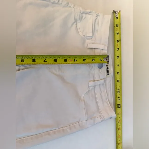 NWOT $245 L’AGENCE Made In USA MARGOT Jeans 27x 26” Crop Ankle Stretch White