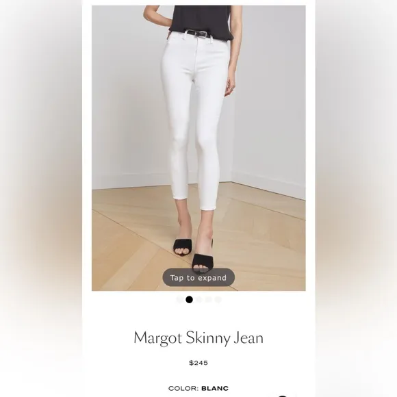 NWOT $245 L’AGENCE Made In USA MARGOT Jeans 27x 26” Crop Ankle Stretch White