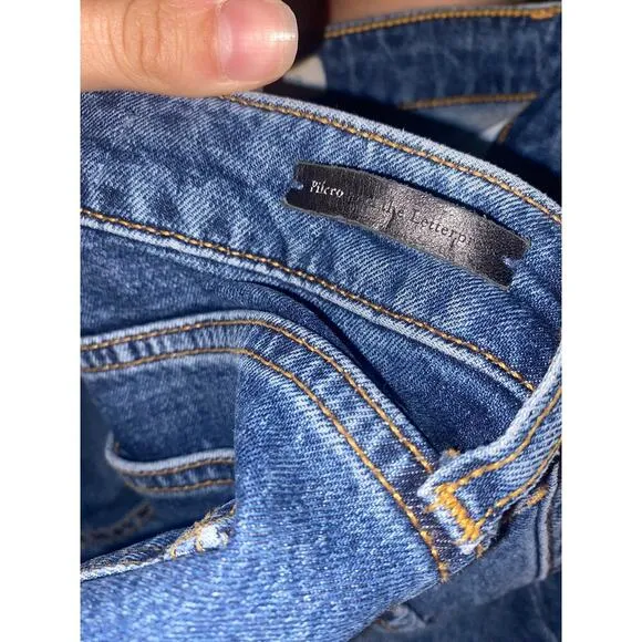 NWOT Anthropologie Pilcro Flare High Rise Jeans Floral Embroidery 29