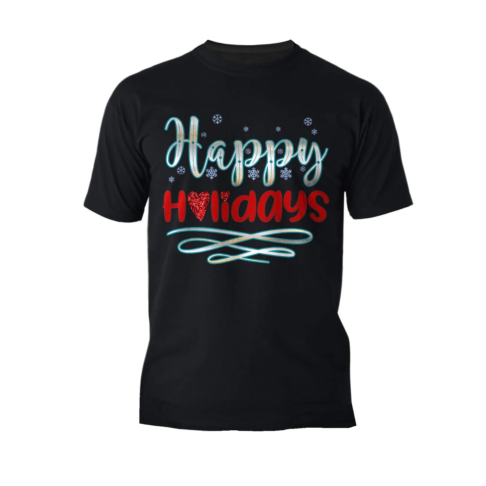 NYE Happy Holidays Snowflake Sparkle Xmas Eve Bling Party Men's T-Shirt