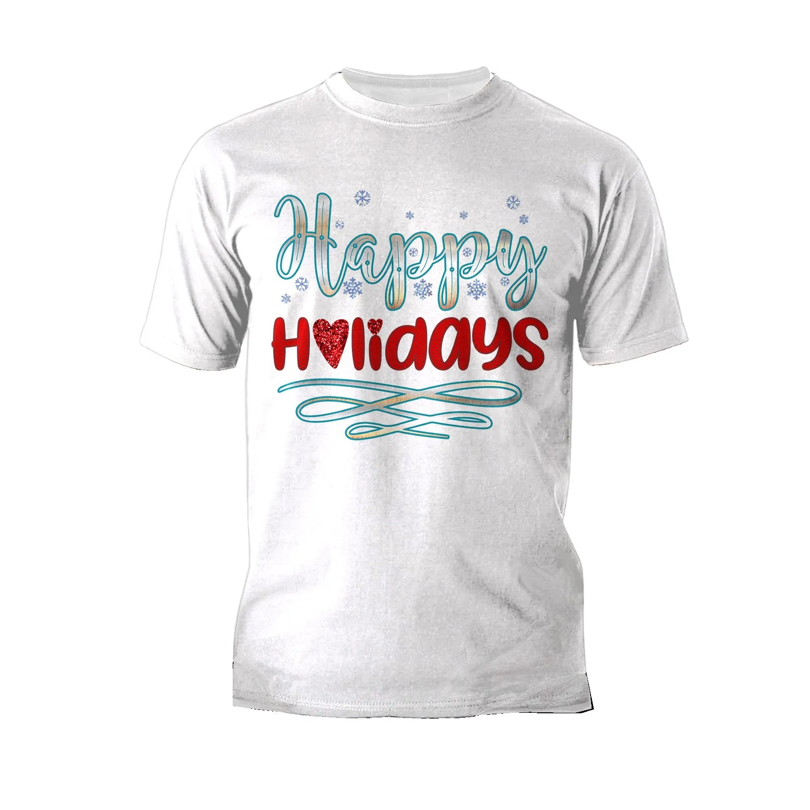 NYE Happy Holidays Snowflake Sparkle Xmas Eve Bling Party Men's T-Shirt