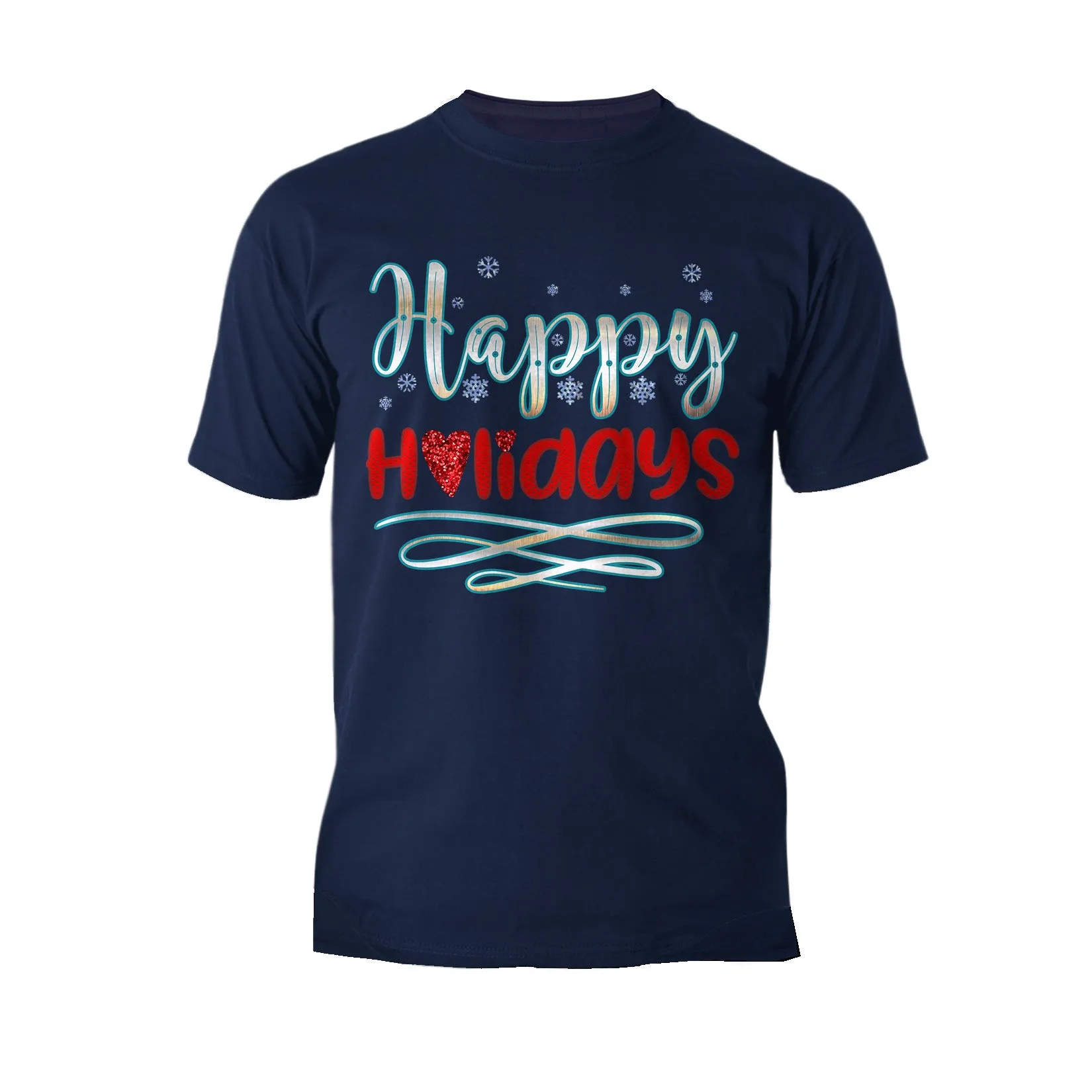 NYE Happy Holidays Snowflake Sparkle Xmas Eve Bling Party Men's T-Shirt