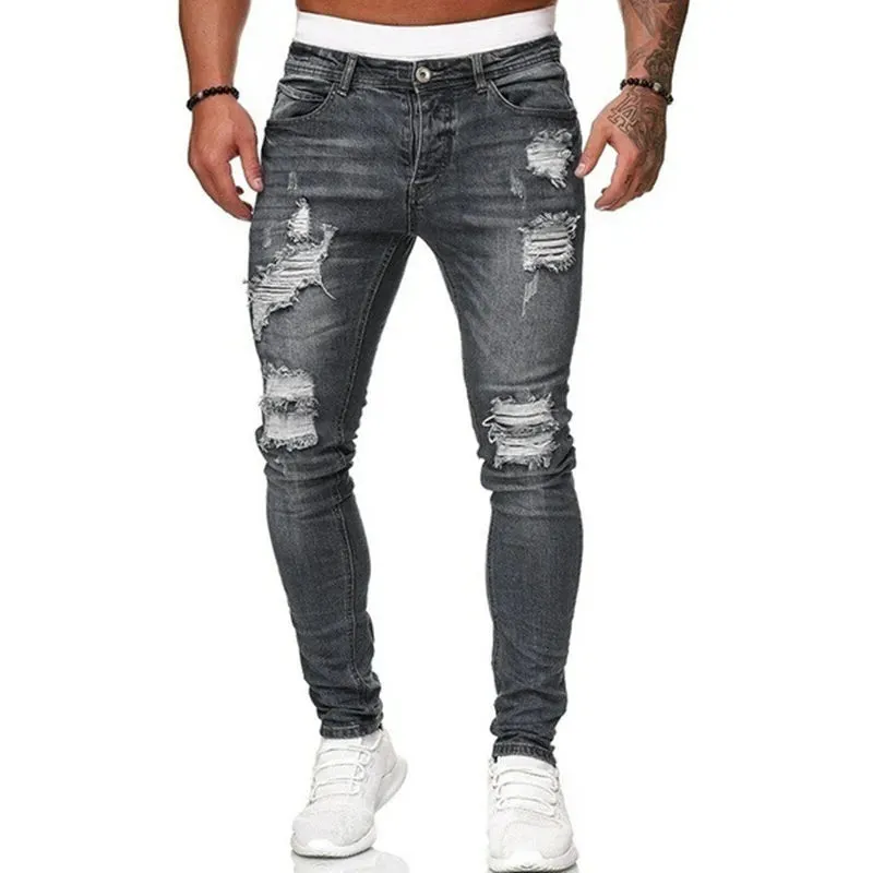 Obsidian Phoenix Men's Ripped Skinny Jeans