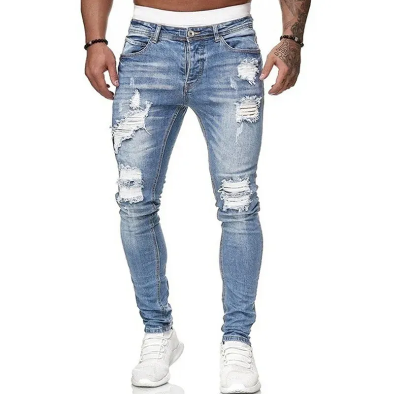 Obsidian Phoenix Men's Ripped Skinny Jeans