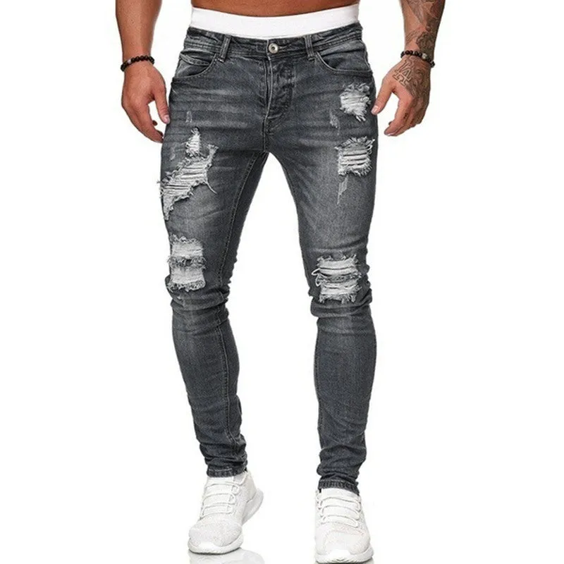 Obsidian Phoenix Men's Ripped Skinny Jeans