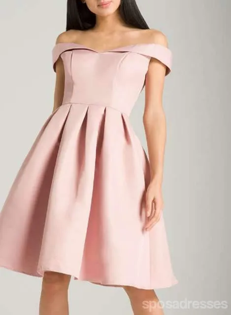 Off Shoulder Pink Cheap Short Homecoming Dresses Online, CM632