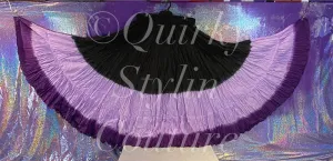 Ombre Purple Black Renaissance steampunk gothic cotton boho Maxi Long Skirt -Size 10-22 - Plus size