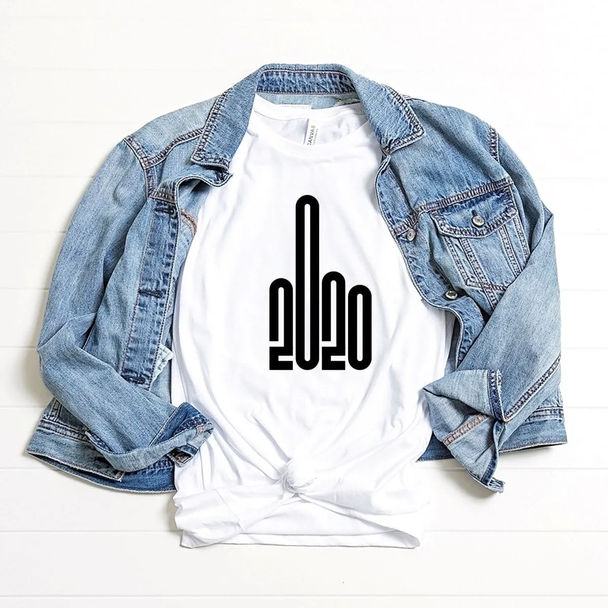Original design black/white 2020 Middle Finger T-shirt | Handmade in USA