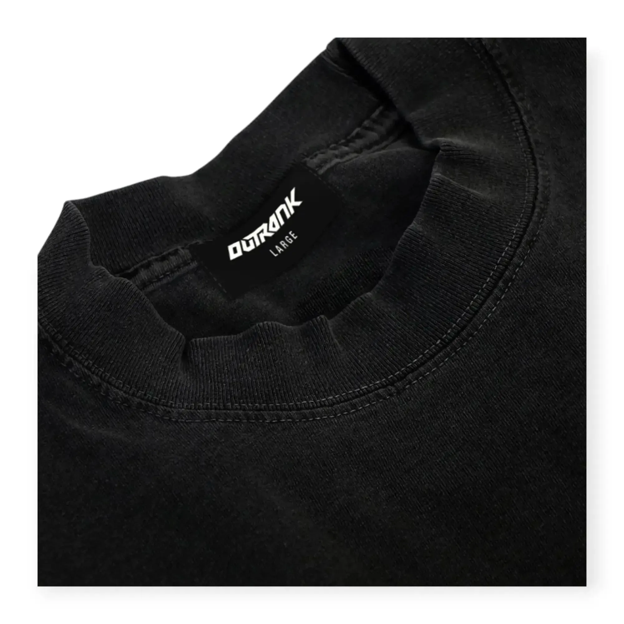Outrank Brand Men Play Your Cards Heavyweight T-shirt (Black)