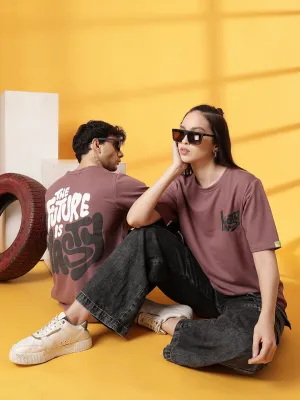 Oversized Typography Puff Print T-Shirt