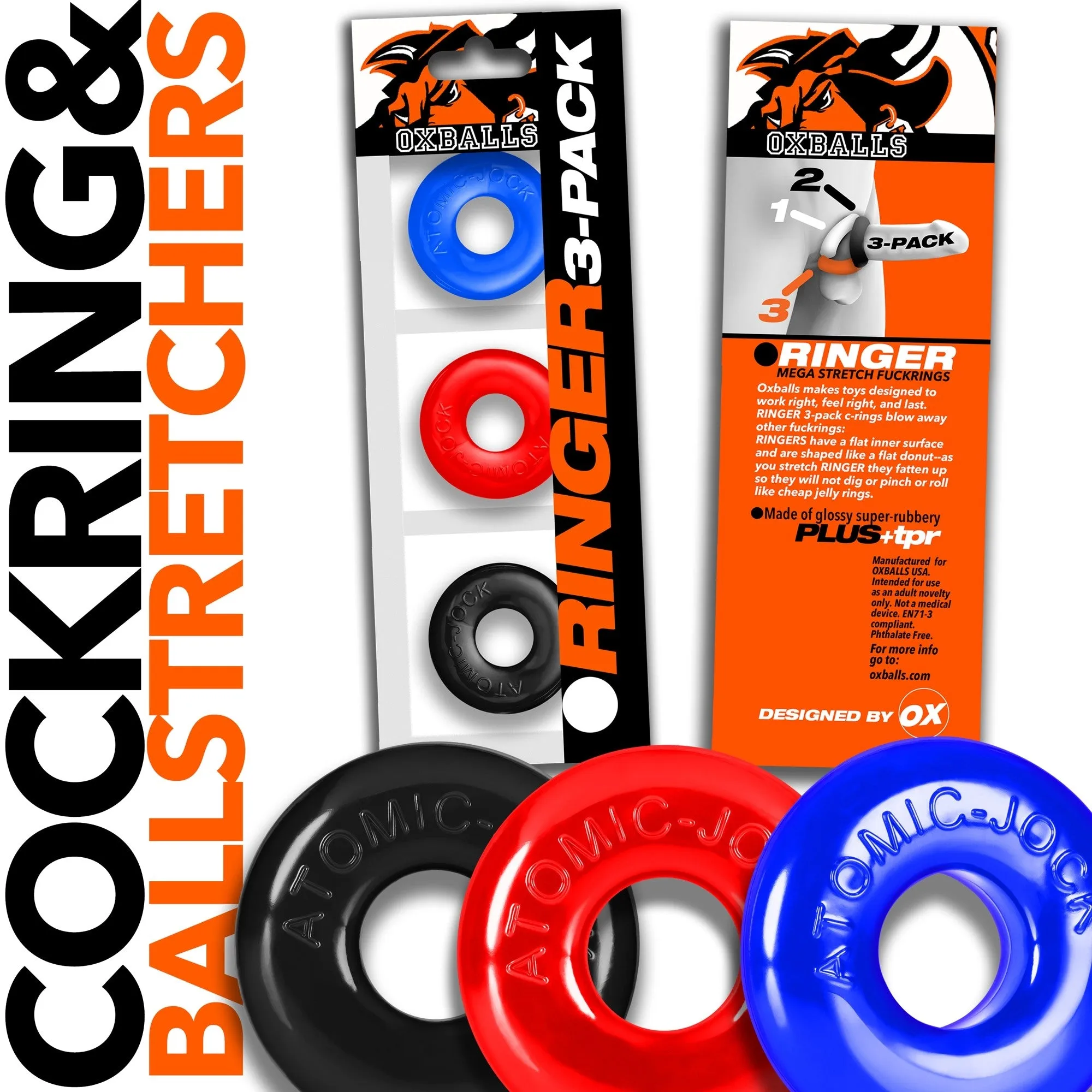 Oxballs Ringer Set of 3 Donut Cock Rings