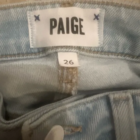 Paige Light Blue Cindy Straight Jeans 26