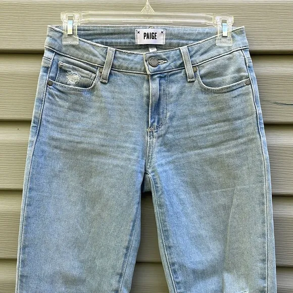 PAIGE Light Wash Verdugo Ankle Jeans