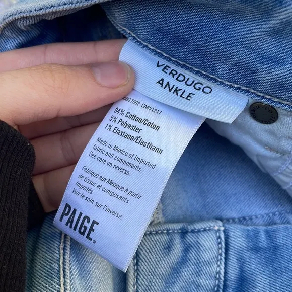 PAIGE Light Wash Verdugo Ankle Jeans