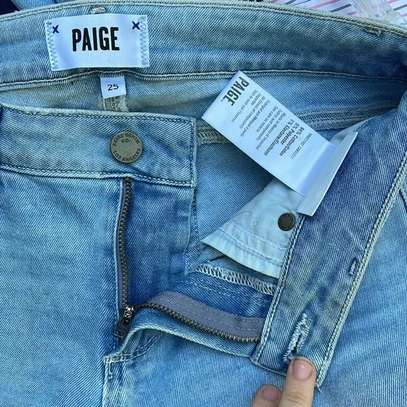 PAIGE Light Wash Verdugo Ankle Jeans