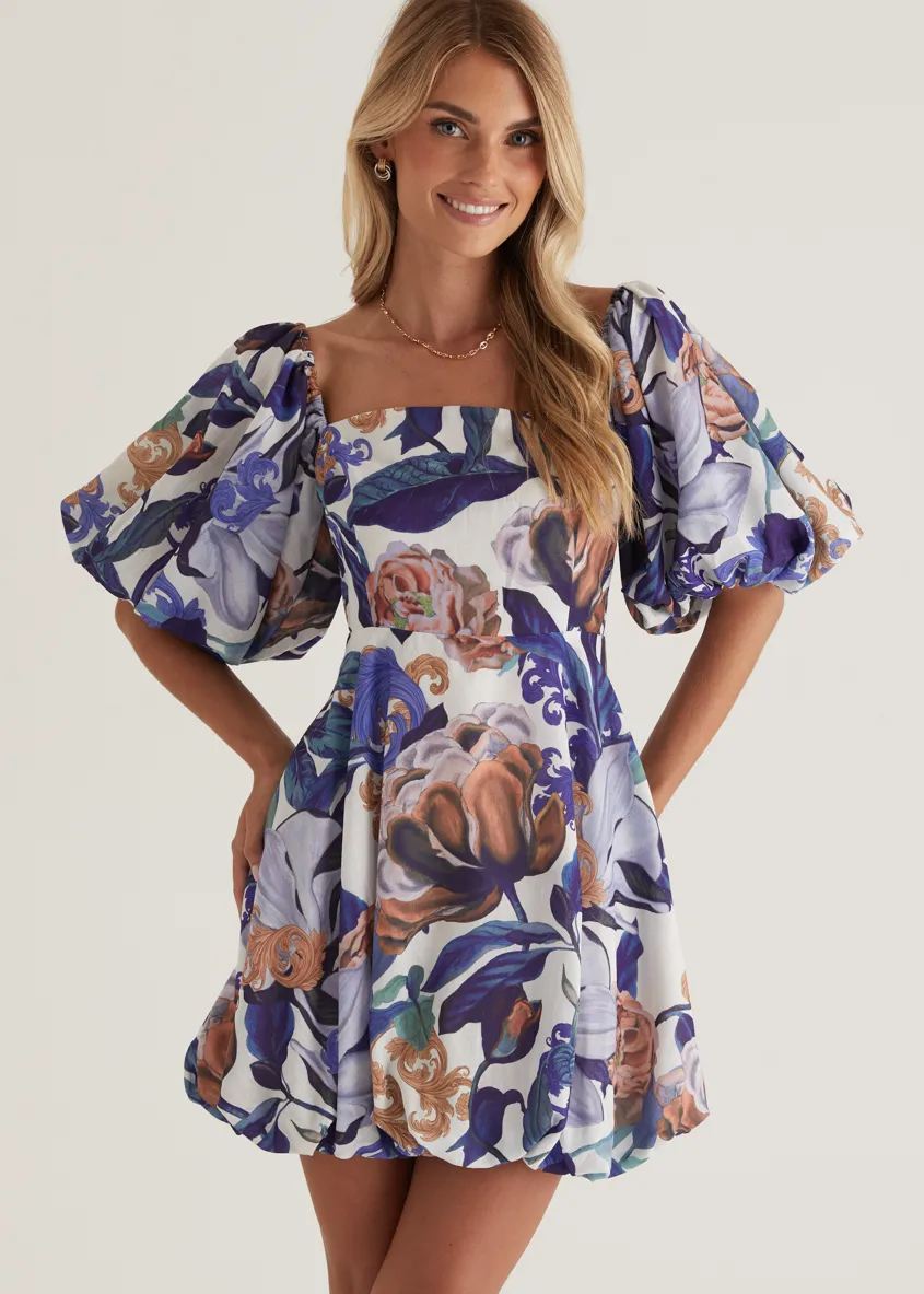 Palais Off Shoulder Dress - Donatella Azure