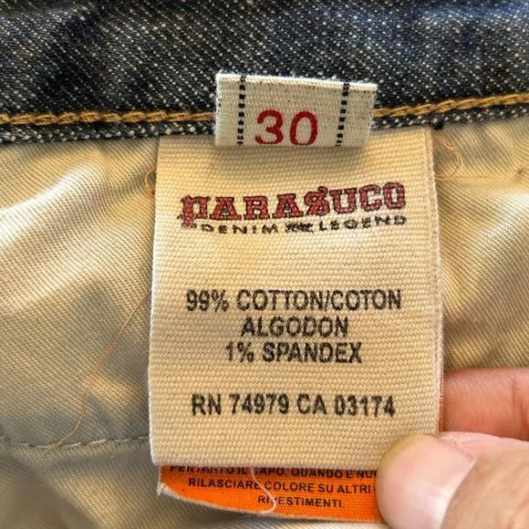 Parasuco Denim Legend Womens Jeans 30 Medium Wash Straight Vintage Preppy Retro
