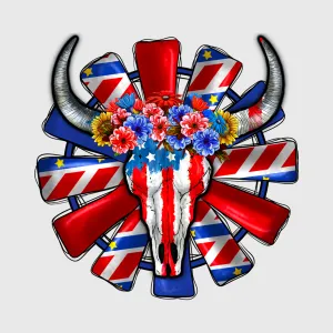 Patriotic Skull Transfer