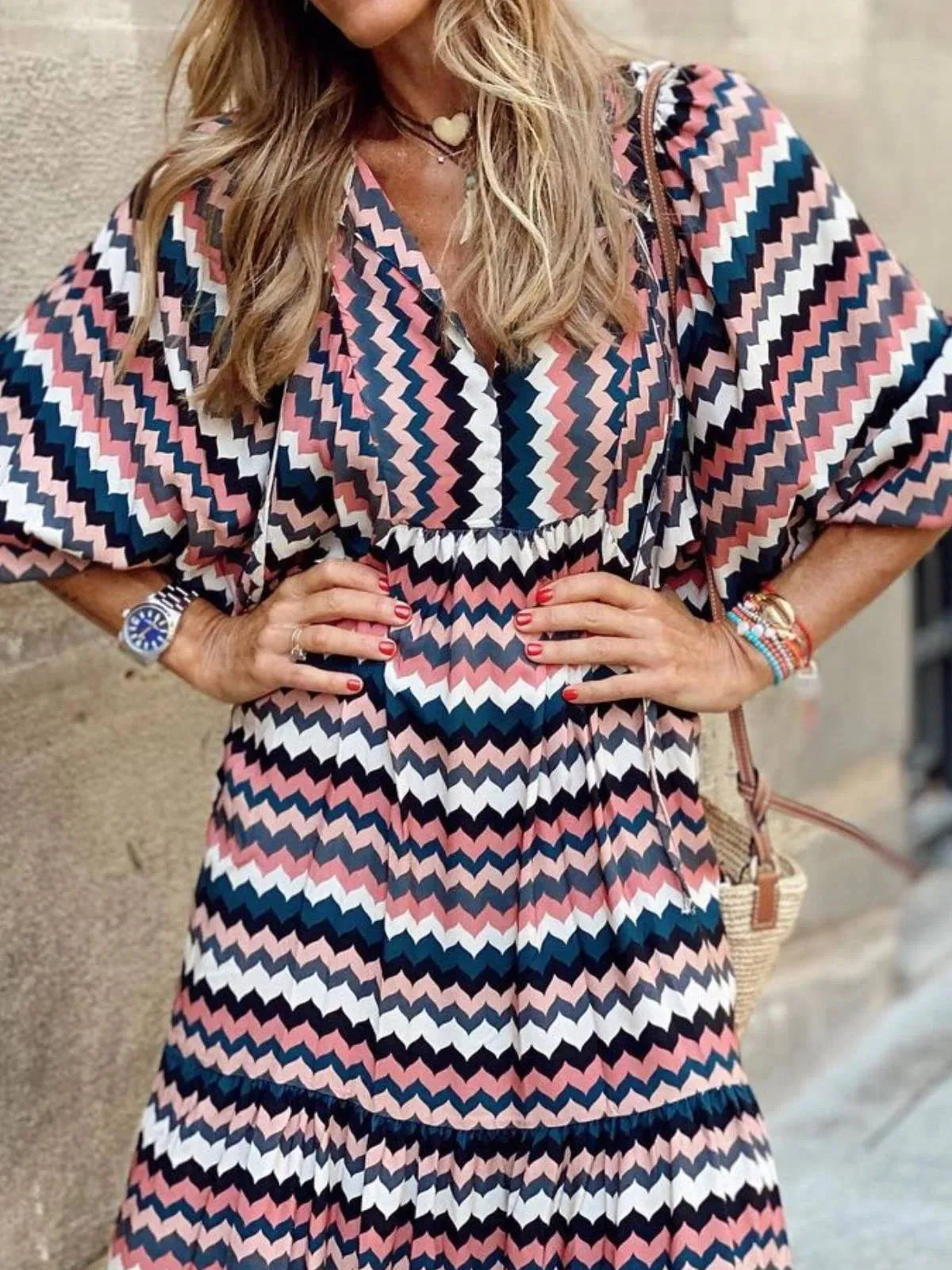 PATSI - PUFFED SHOULDER DRESS