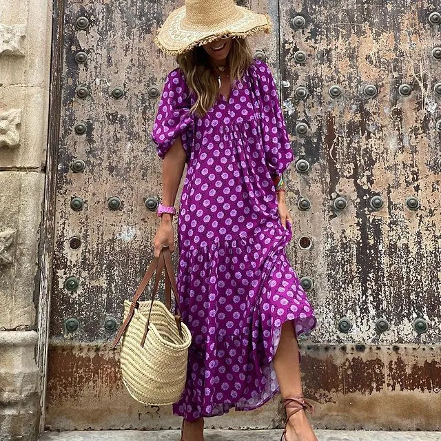 PATSI - PUFFED SHOULDER DRESS