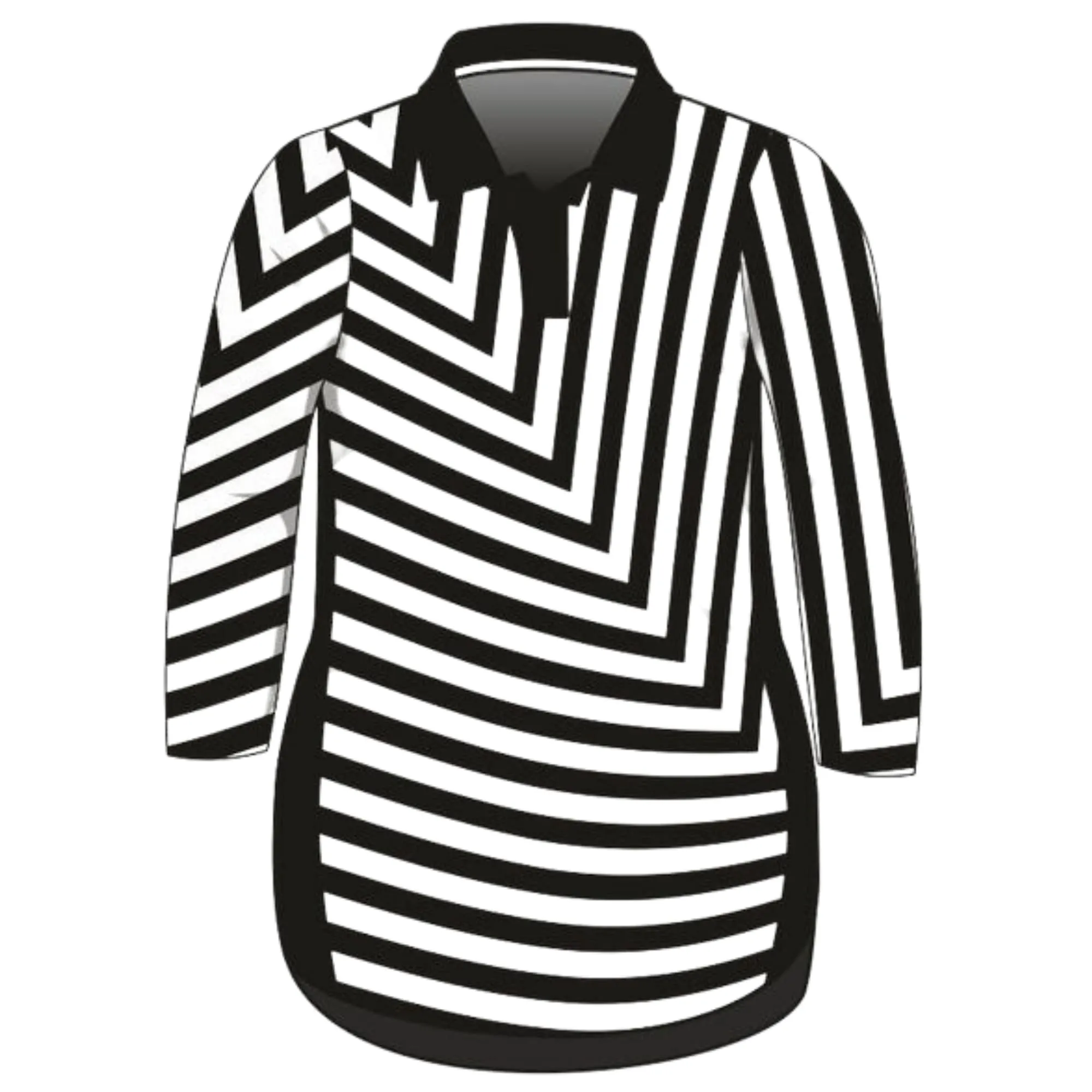 Pattern | Black & White Line Lifestyle Fishing Dress ★Pre-Order★