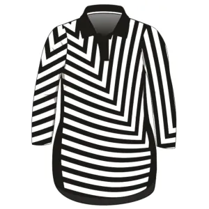 Pattern | Black & White Line Lifestyle Fishing Dress ★Pre-Order★