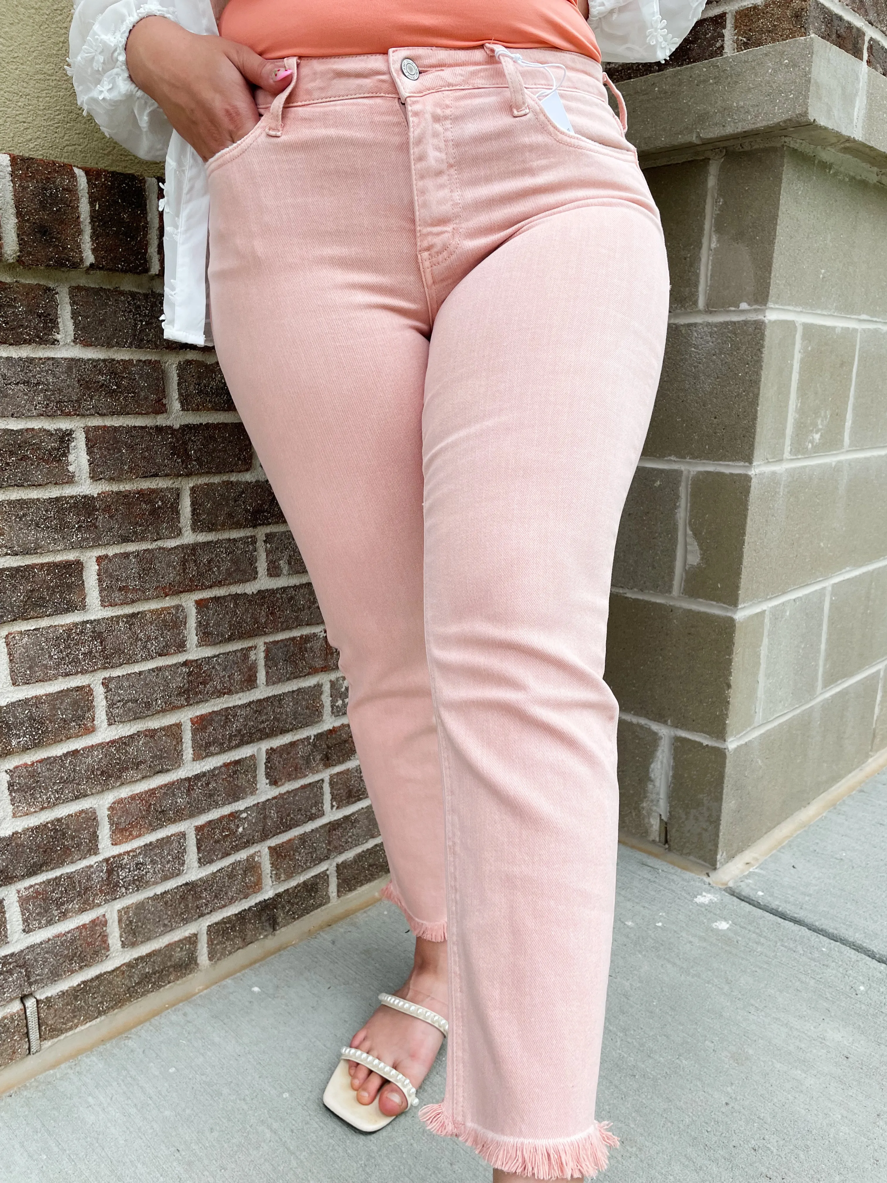 Peachy Paradise Mid Rise Jean