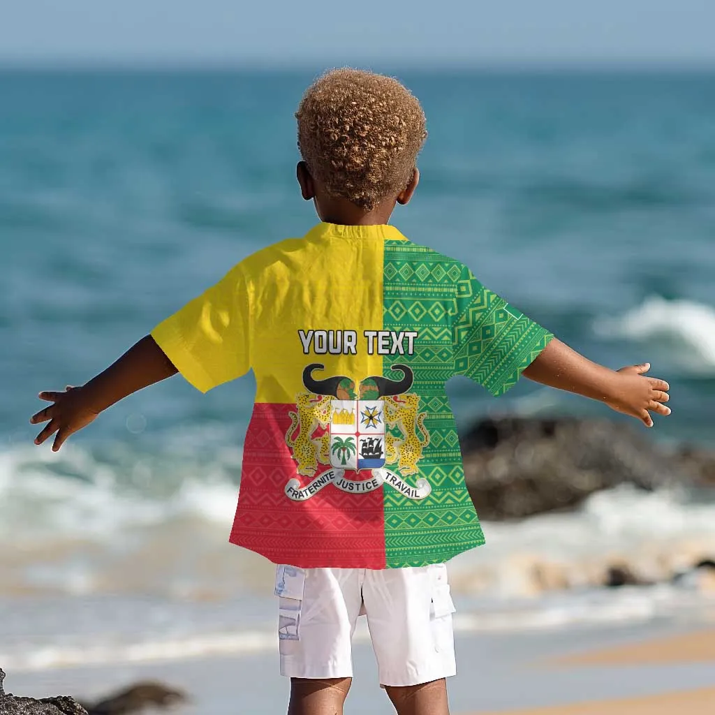 Personalised Afro Benin Kid Hawaiian Shirt Flag Style - African Pattern LT15