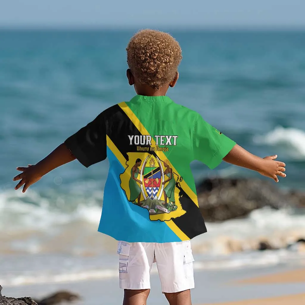 Personalised Afro Tanzania Kid Hawaiian Shirt Happy Union Day LT15