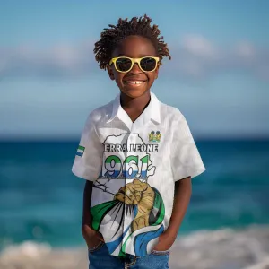 Personalised Happy Independence Sierra Leone Kid Hawaiian Shirt April 27th LT15