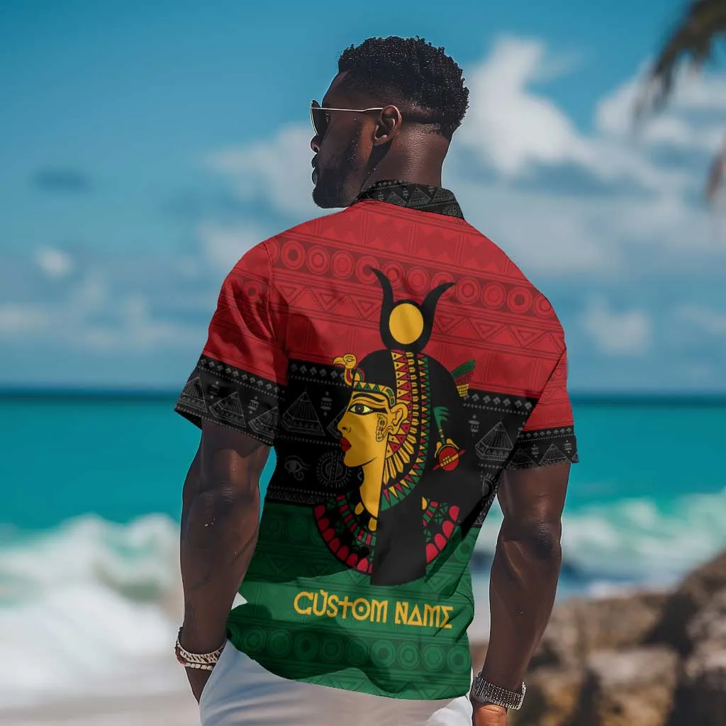 Personalized Queen of Egypt Hawaiian Shirt in Pan-African Colors DT02