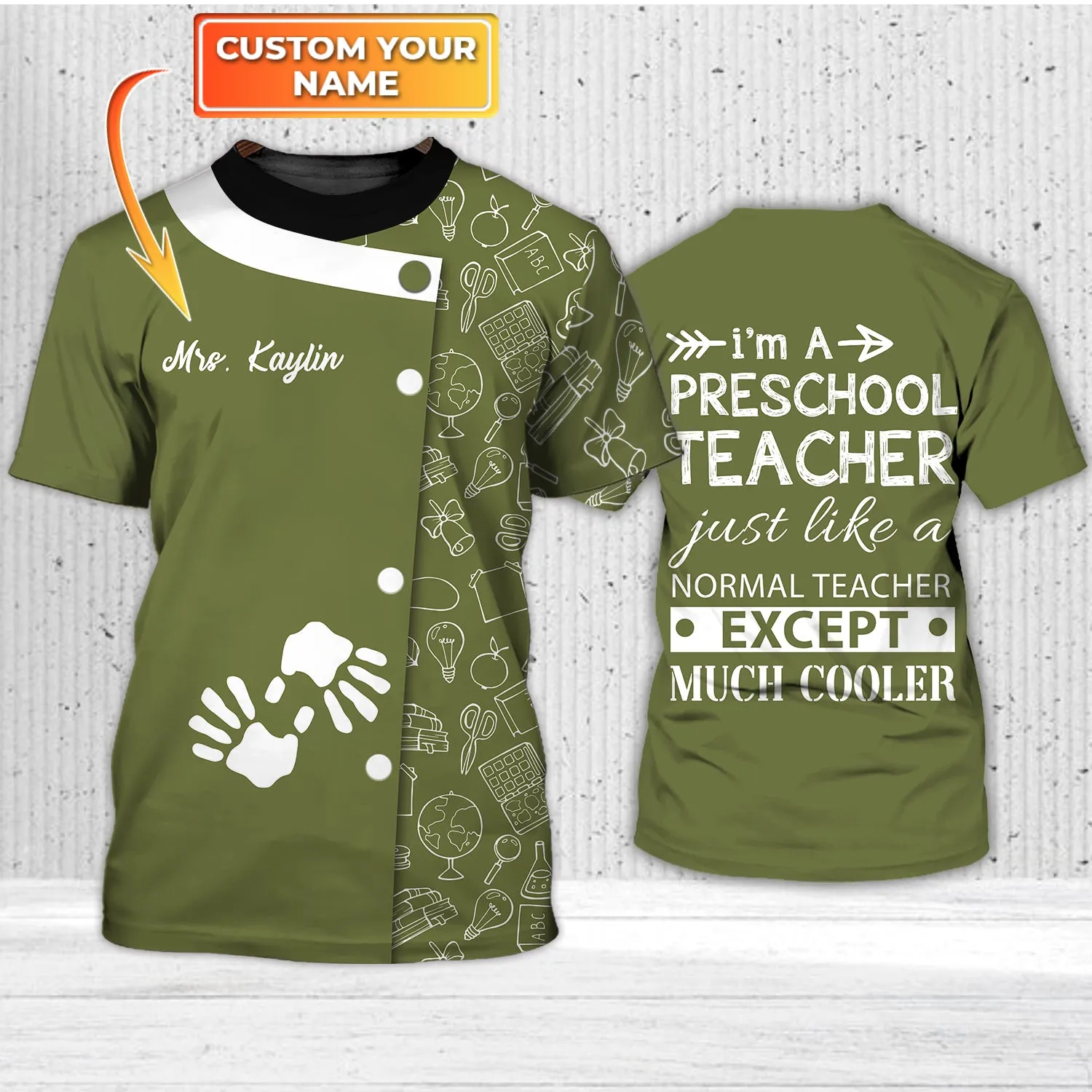 Personalized Shirt - Gift For Teacher Graphic Design 3D Printed Shirts