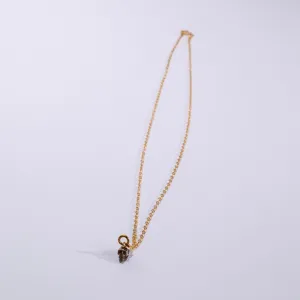 Petite Skull Layering Necklace in Sterling Silver