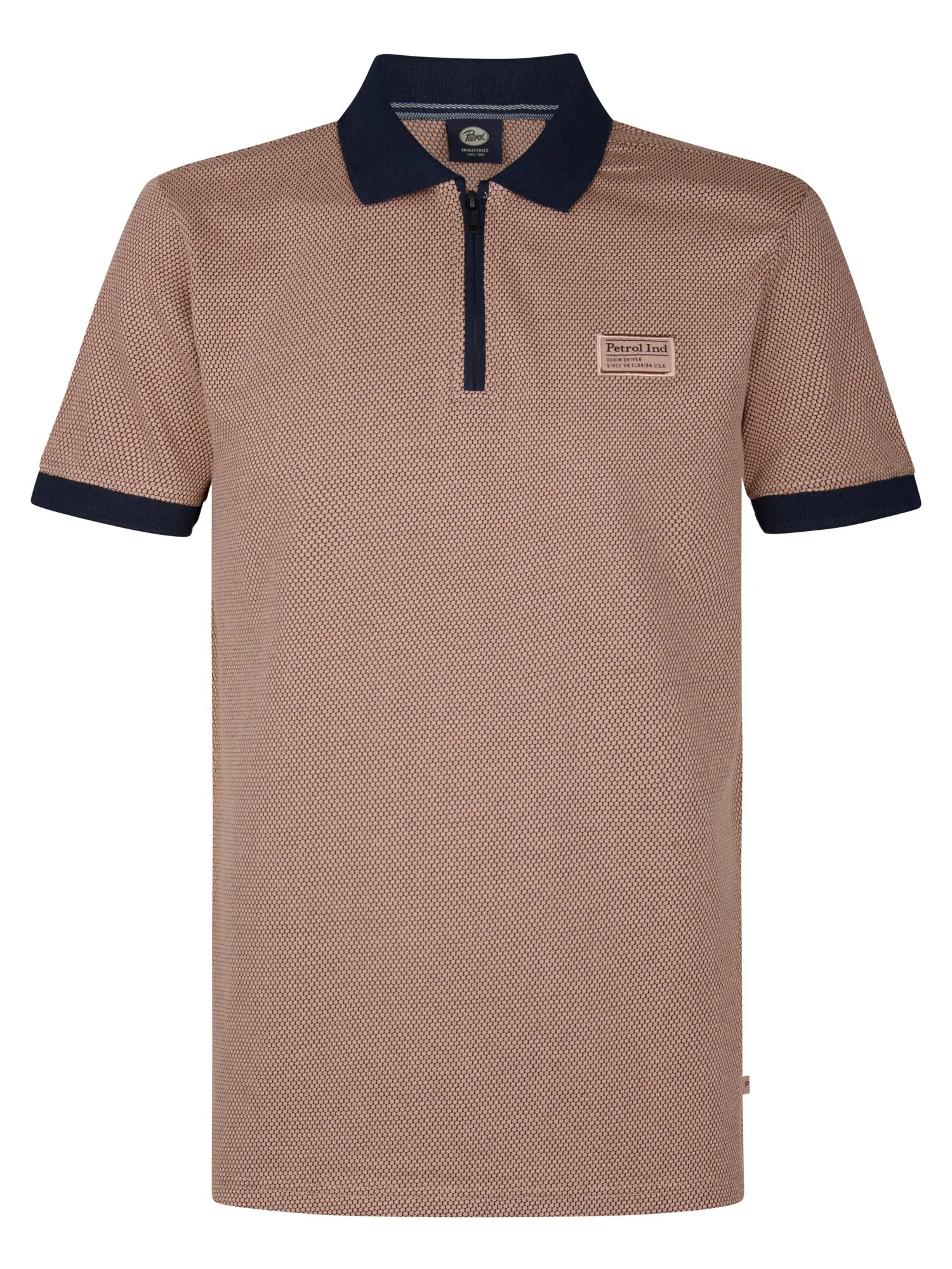 Petrol Industries 1/4 Zip Polo with Short Sleeve M1050-POL907