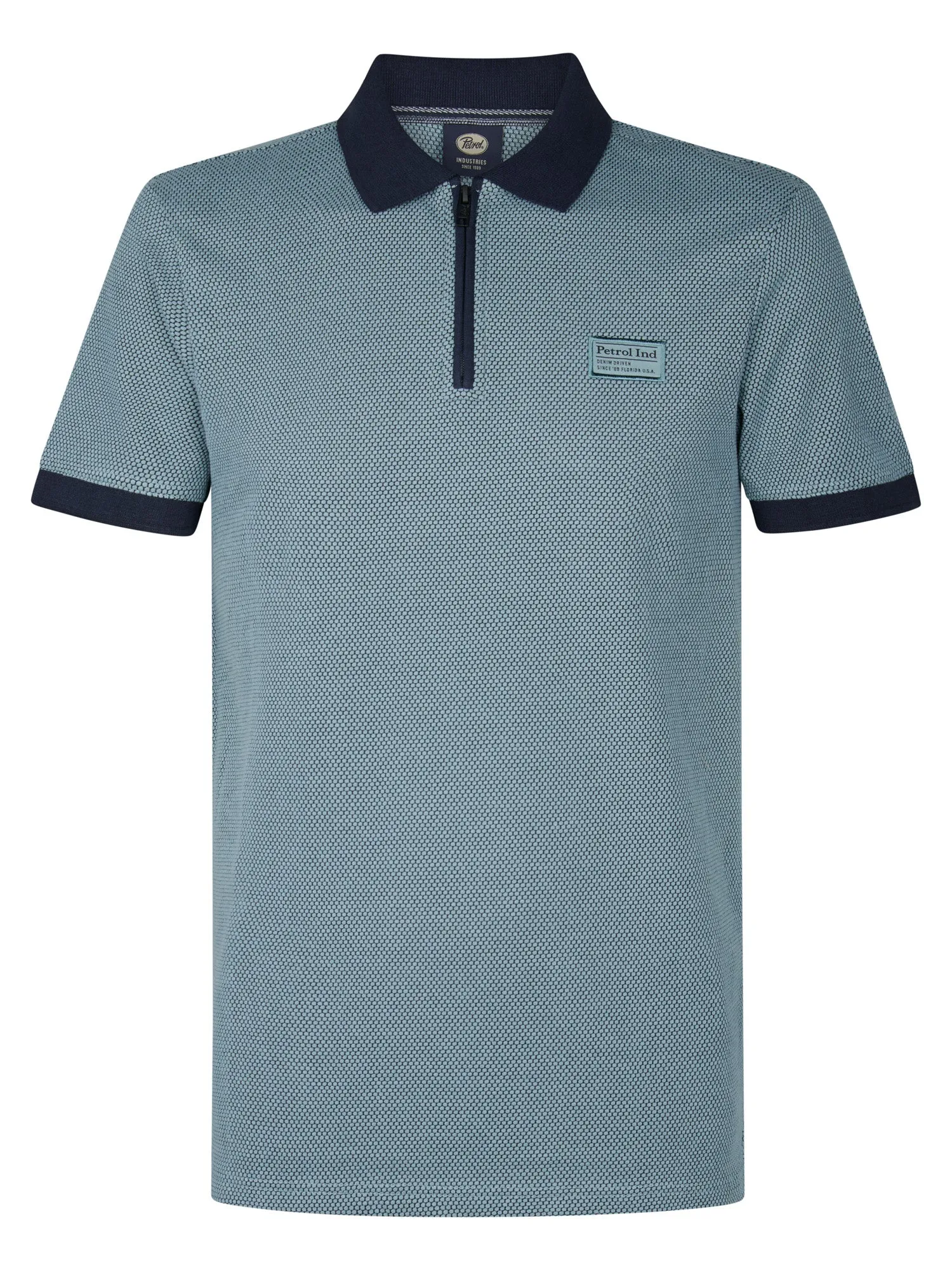 Petrol Industries 1/4 Zip Polo with Short Sleeve M1050-POL907