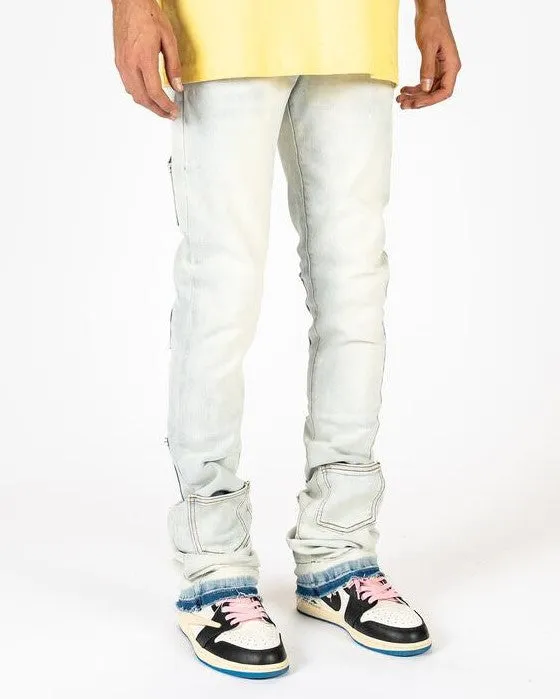 PHEELINGS EMOTIONALLY NUMB FLARE STACK DENIM (LIGHT BLUE)