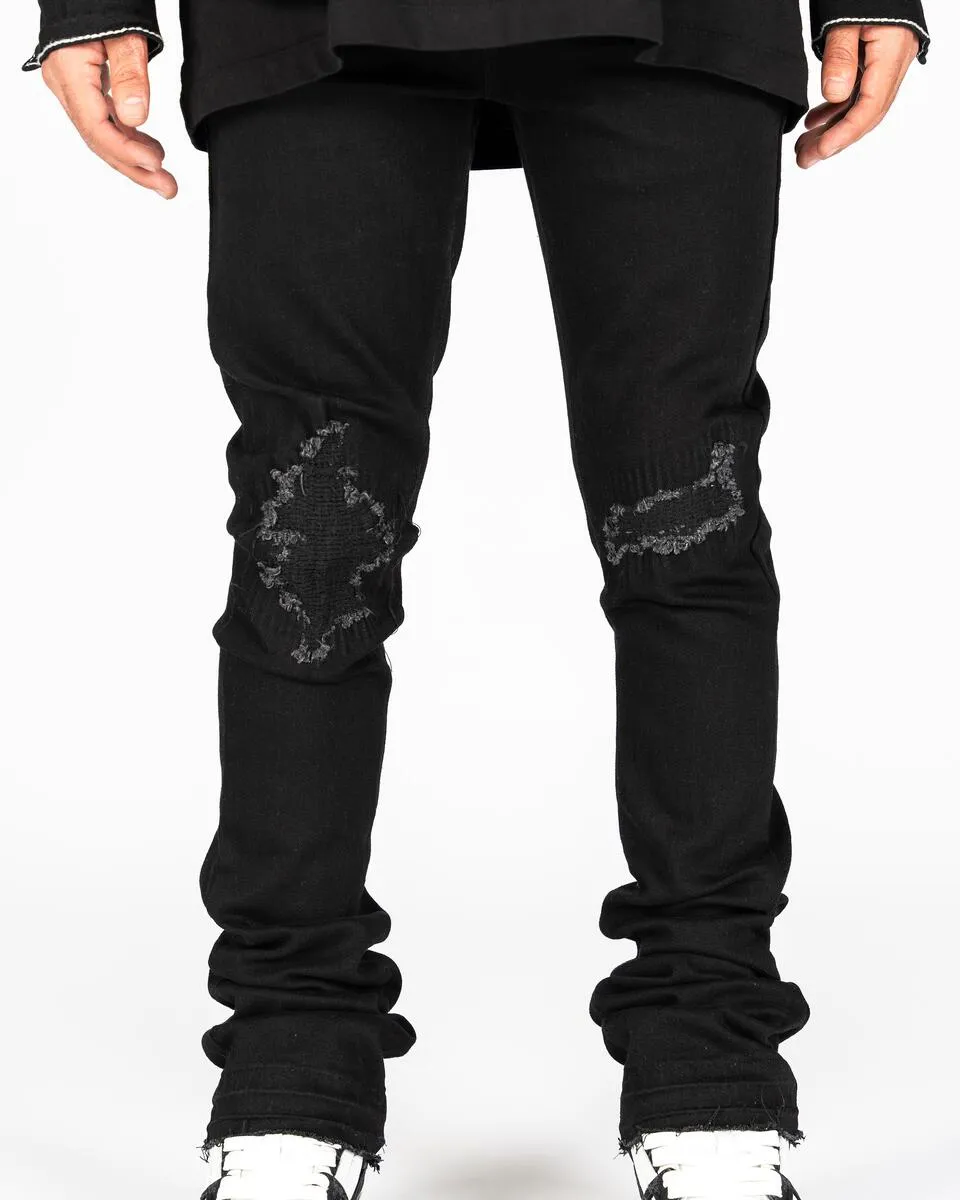 PHEELINGS SOULFUL SERENITY FLARE STACK DENIM (JET BLACK)