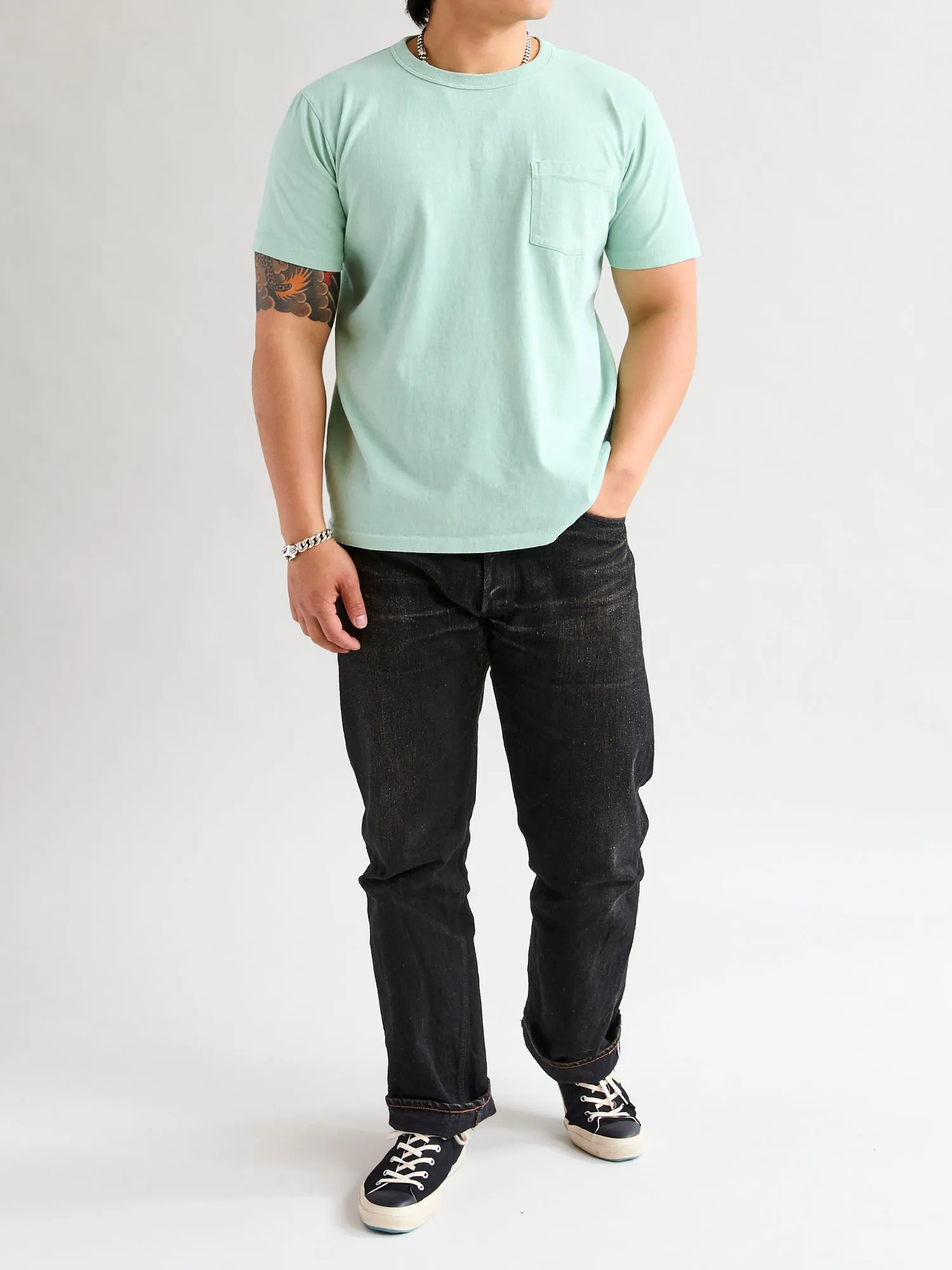 Pigment Dyed Pocket Tee in Nephrite