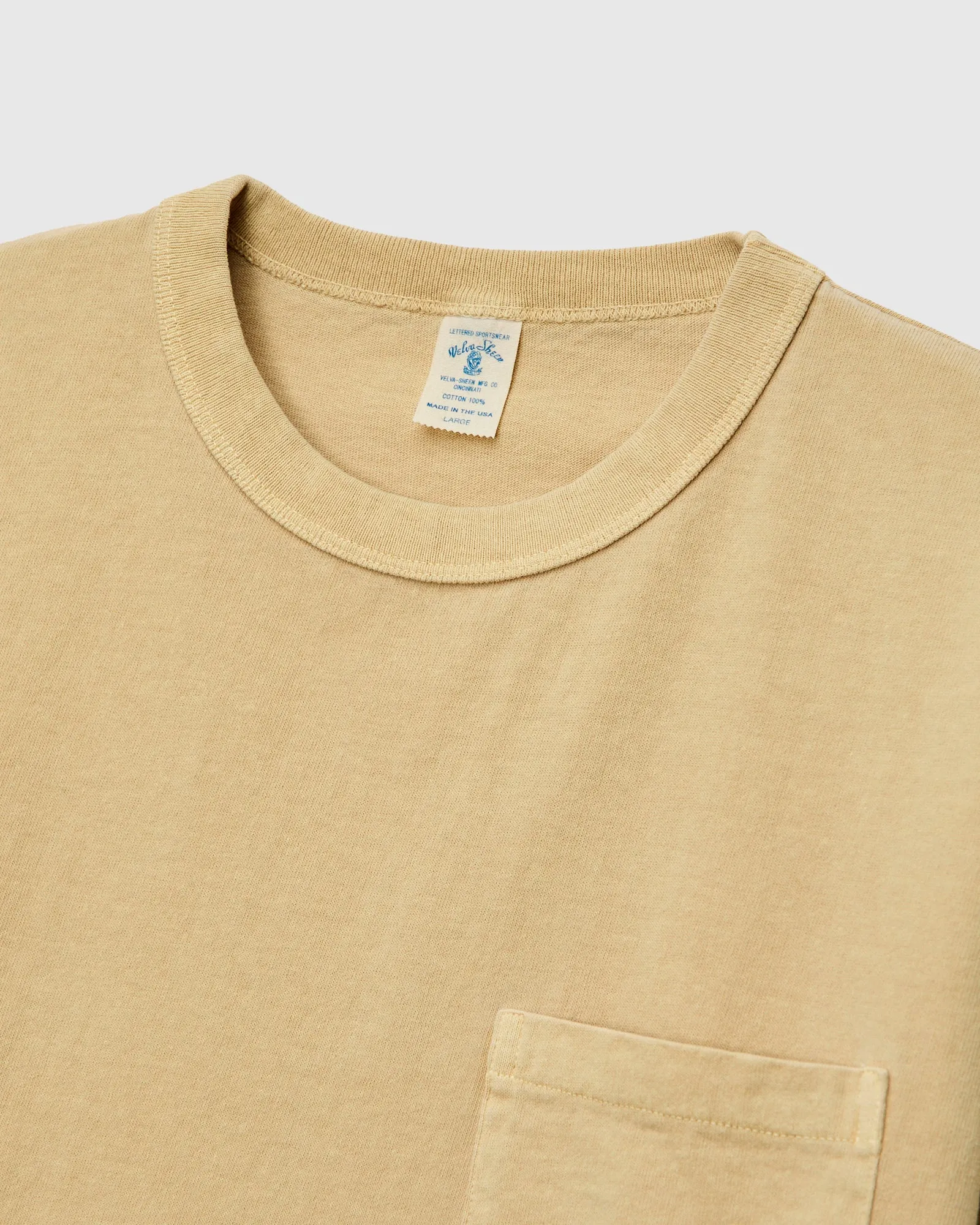 Pigment Dyed Pocket Tee in Smokey Beige