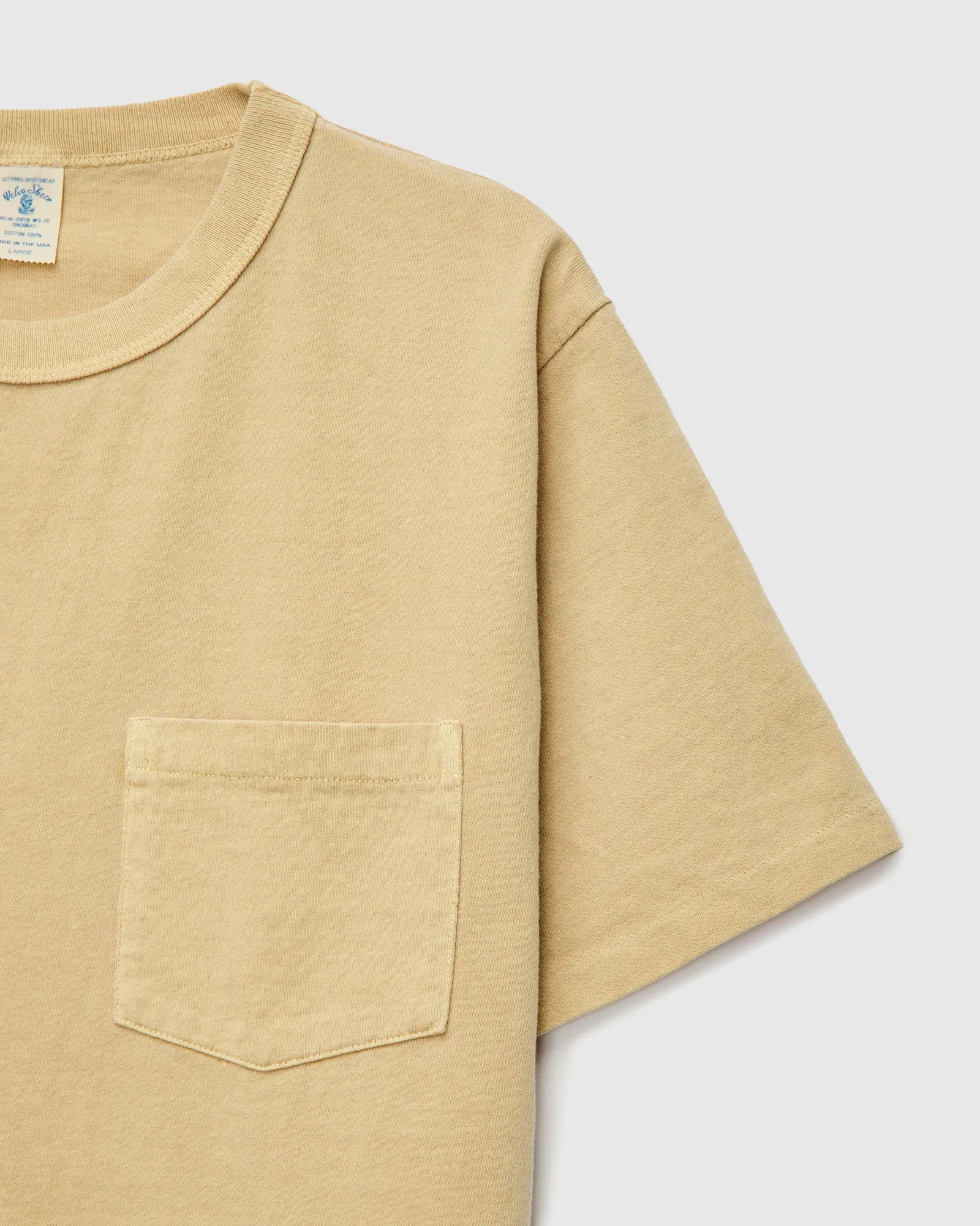 Pigment Dyed Pocket Tee in Smokey Beige