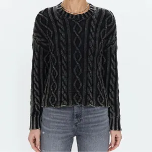 PISTOLA EVA PULLOVER SWEATER - SANDWASHED BLACK