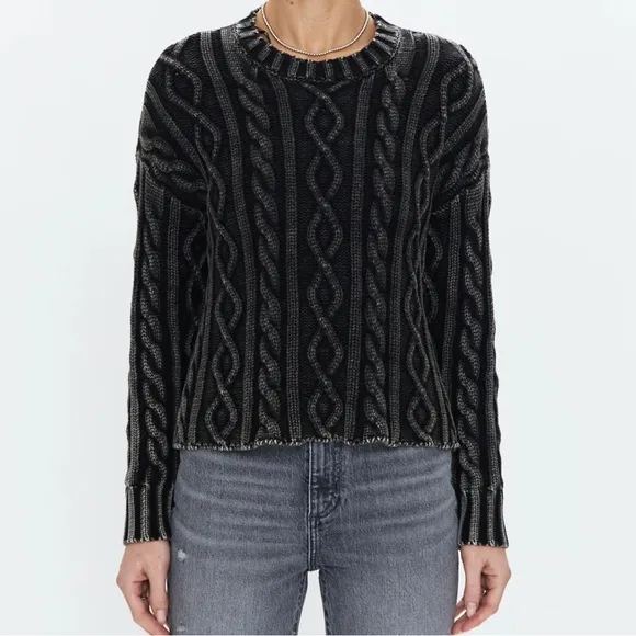 PISTOLA EVA PULLOVER SWEATER - SANDWASHED BLACK