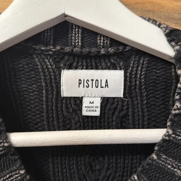 PISTOLA EVA PULLOVER SWEATER - SANDWASHED BLACK