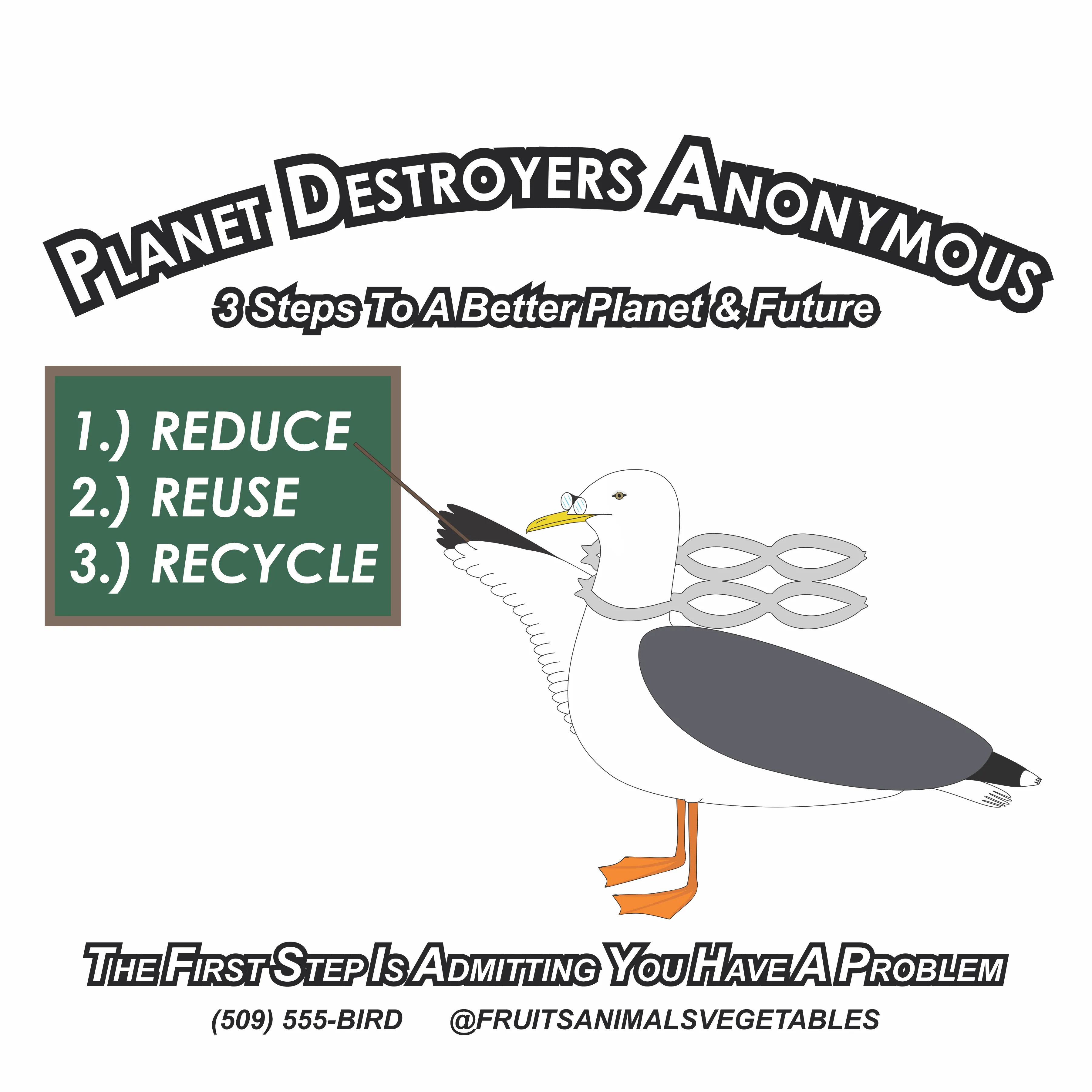 Planet Destroyers Anonymous - White Organic Heavyweight T-Shirt