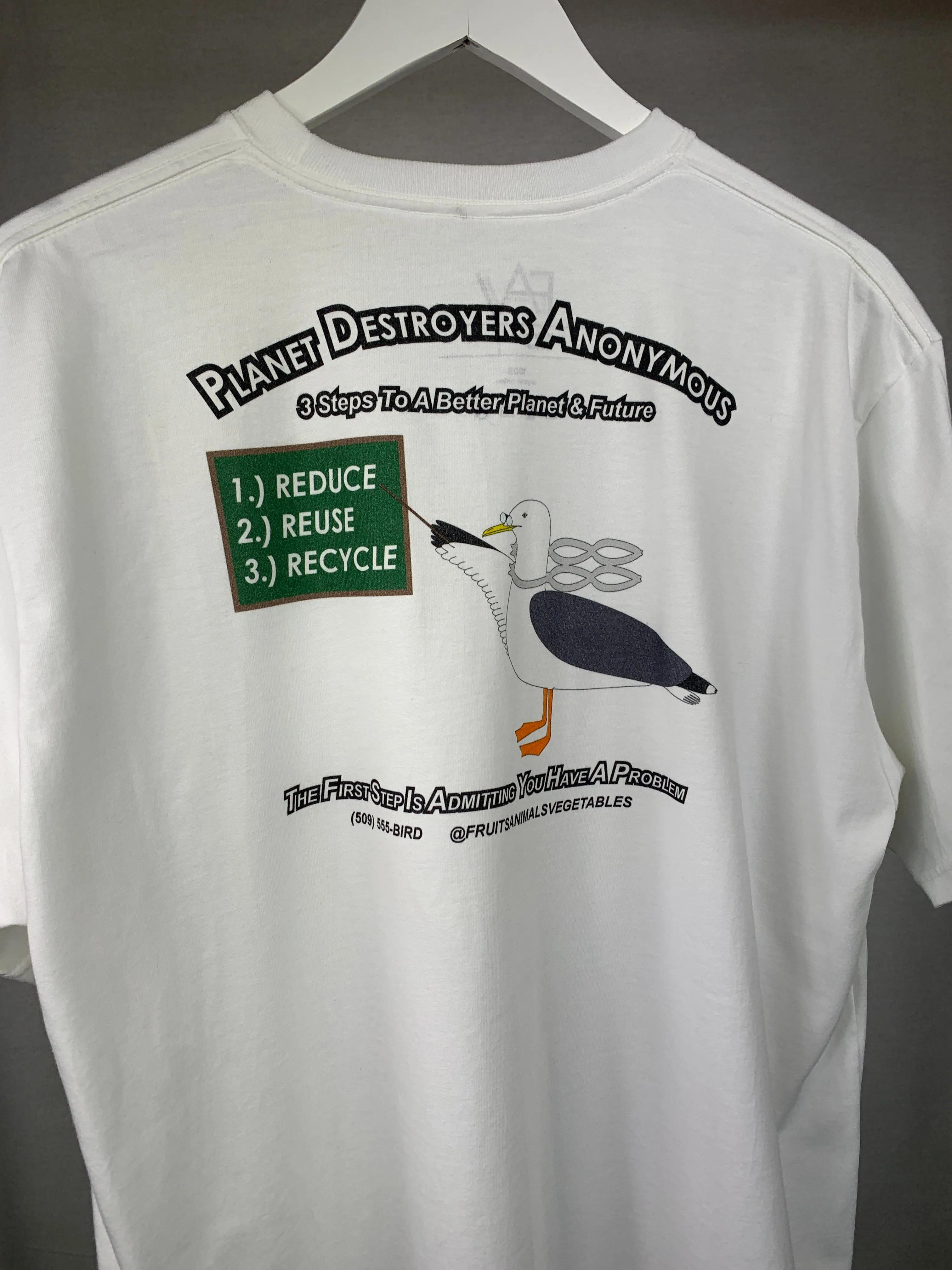 Planet Destroyers Anonymous - White Organic Heavyweight T-Shirt
