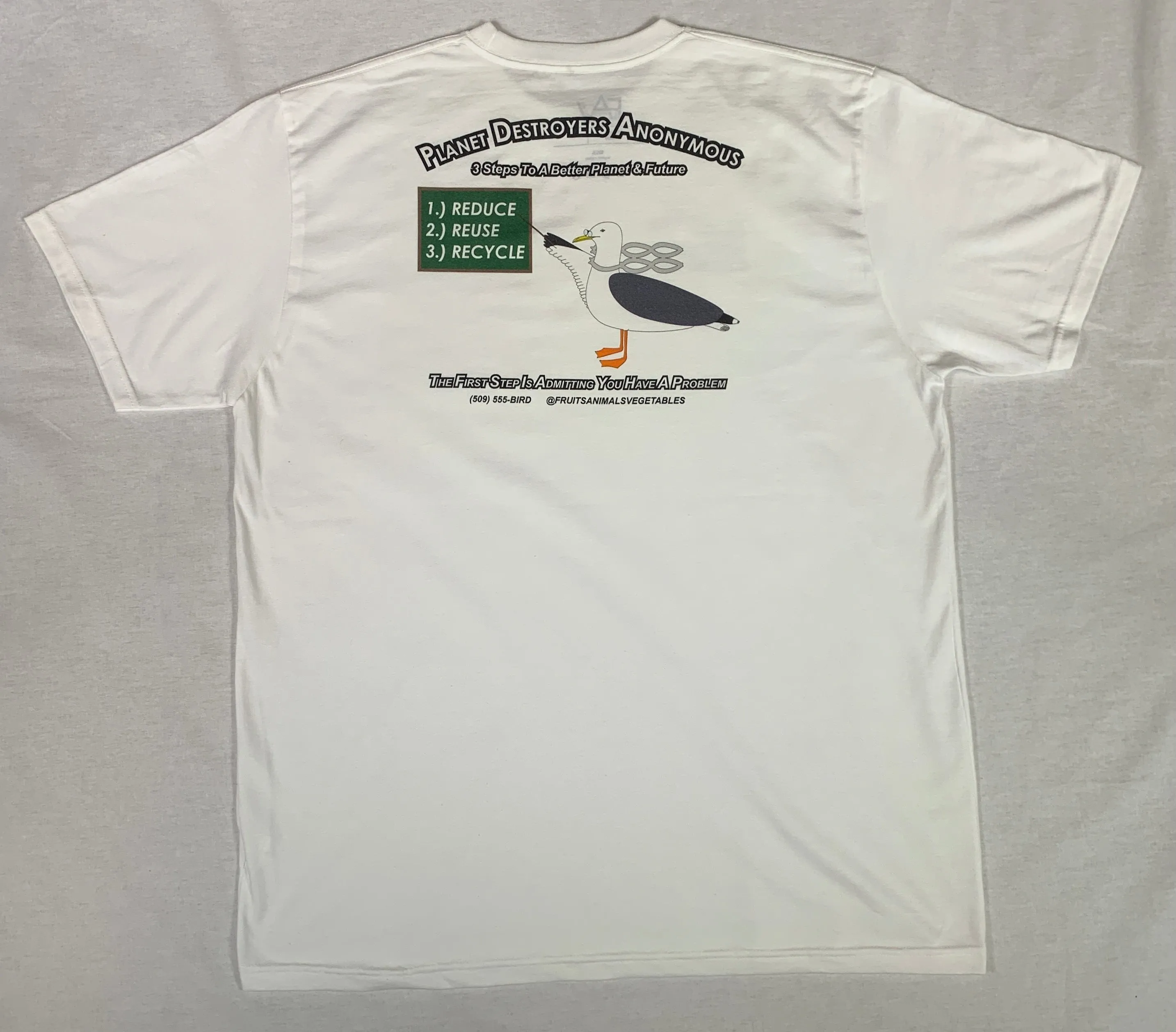 Planet Destroyers Anonymous - White Organic Heavyweight T-Shirt