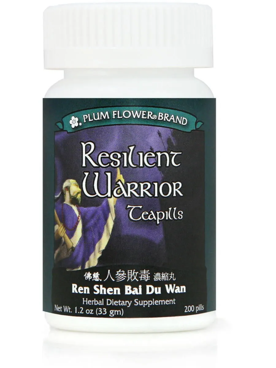 Plum Flower, Resilient Warrior, Ren Shen Bai Du Wan, 200 ct