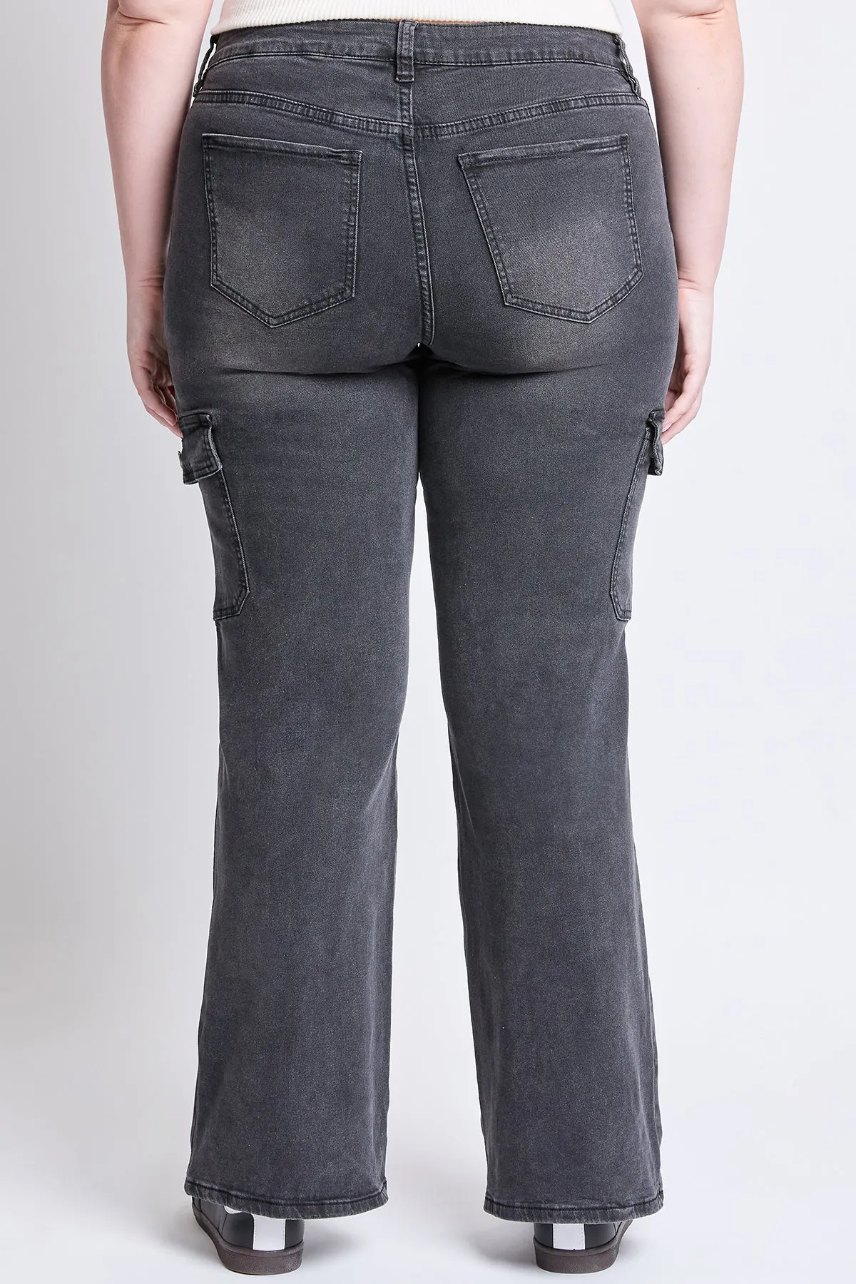 Plus High Rise Wide Leg Skater Cargo Jeans, Pack of 6