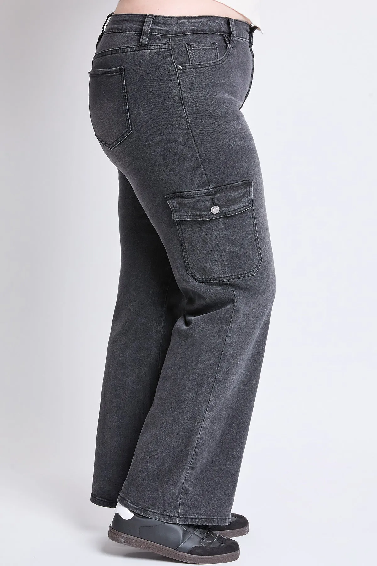 Plus High Rise Wide Leg Skater Cargo Jeans, Pack of 6