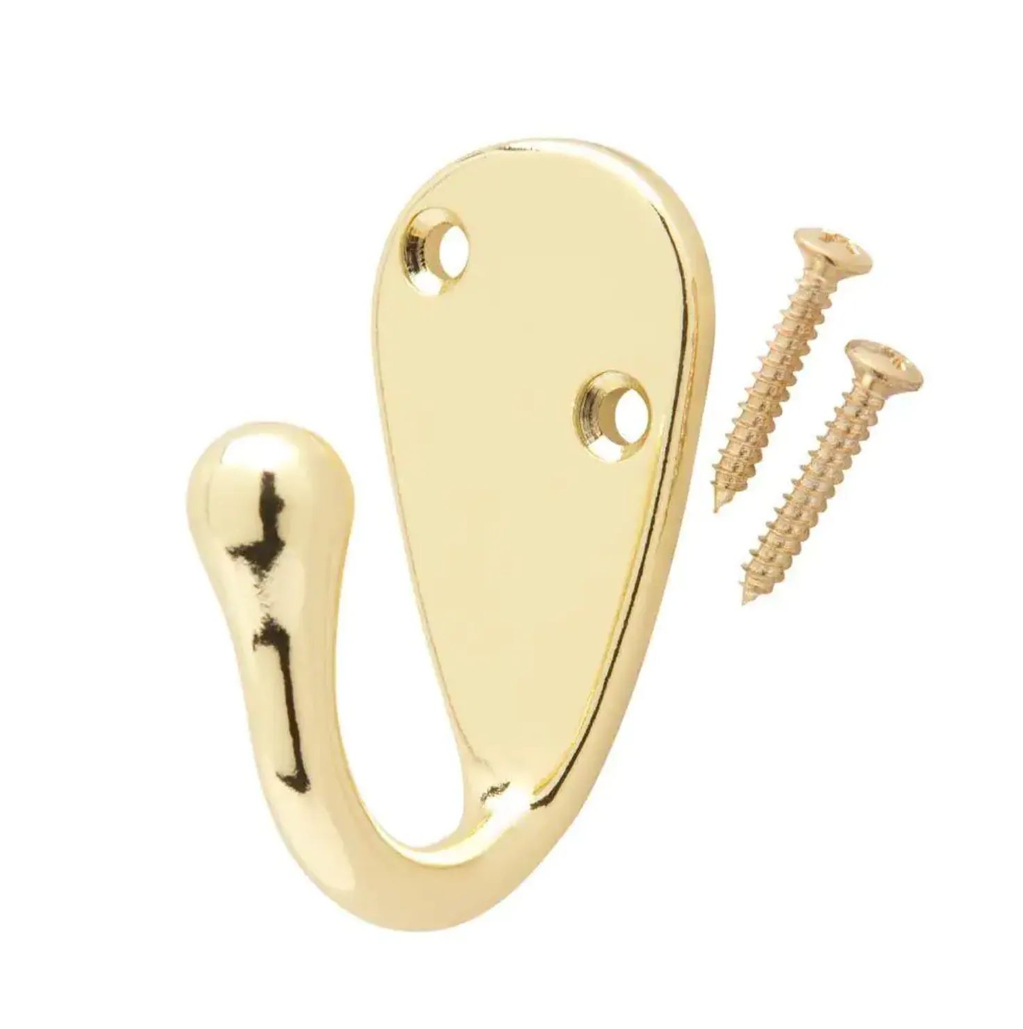 Polished Brass "Seth" Farmhouse Wall Hook